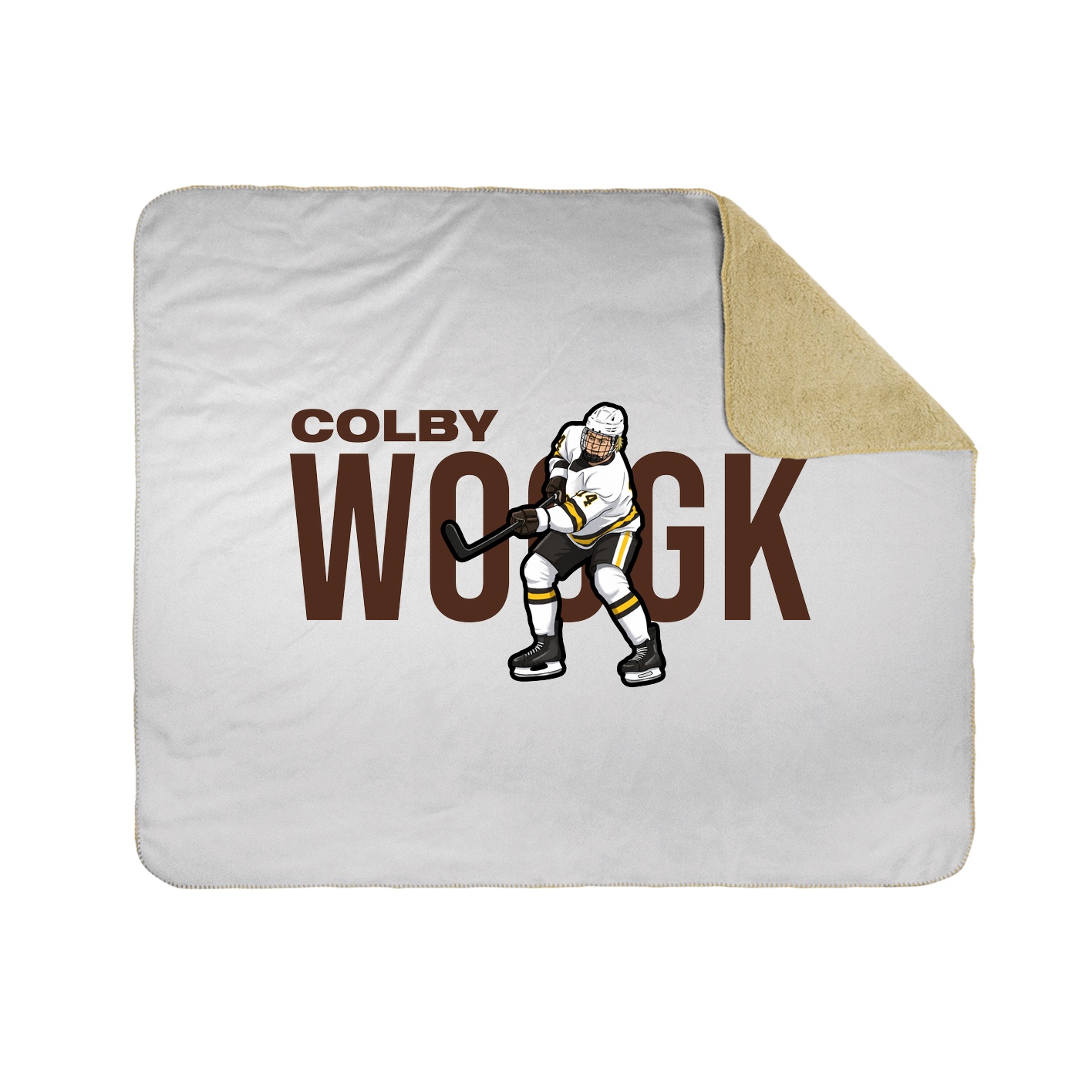 Throw Blanket — Player Name in White
