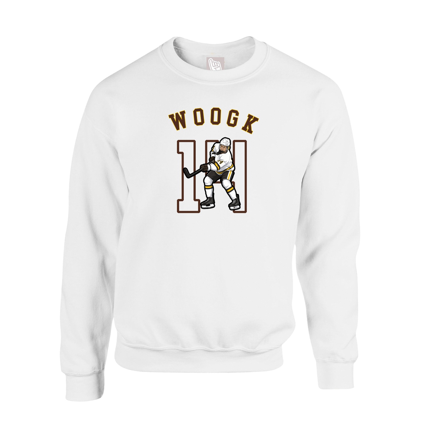 Fleece Crew — Shirsey Arch in White