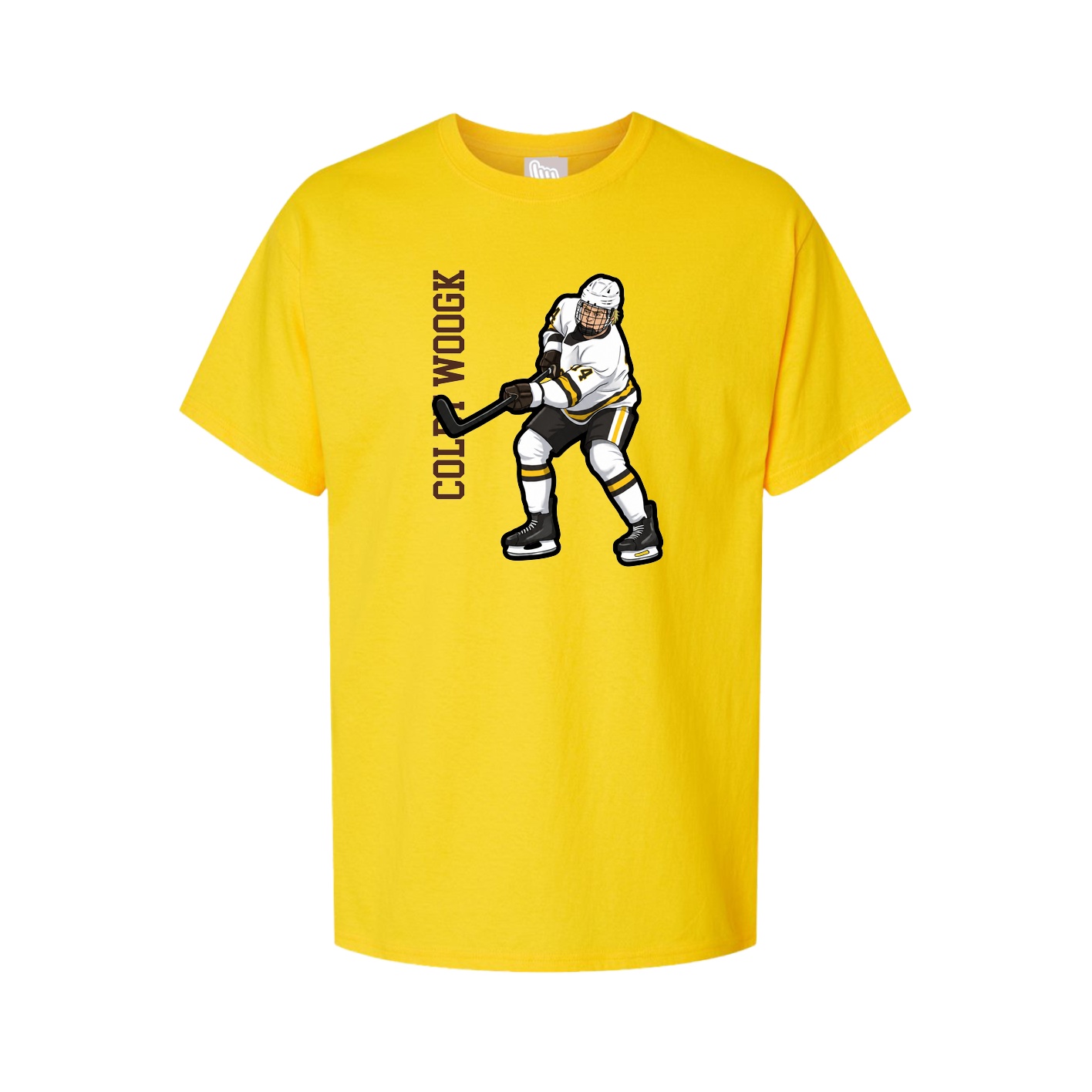 Tee — Name Vertical in Gold