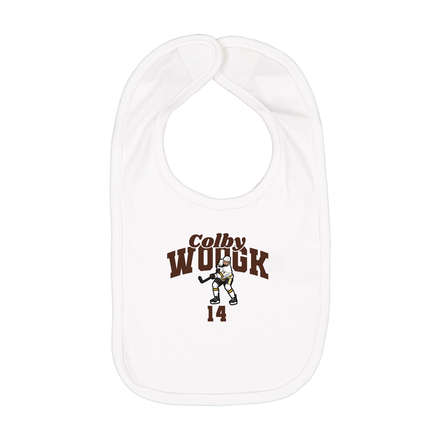 Infant Bib — Signature Arch in White