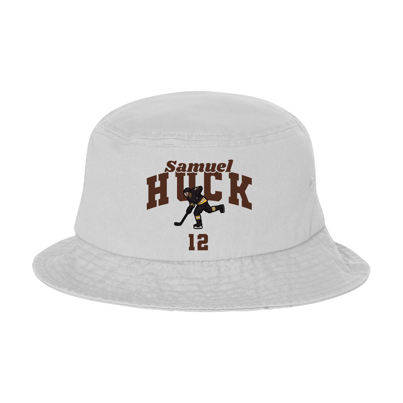 Bucket Cap — Signature Arch in White