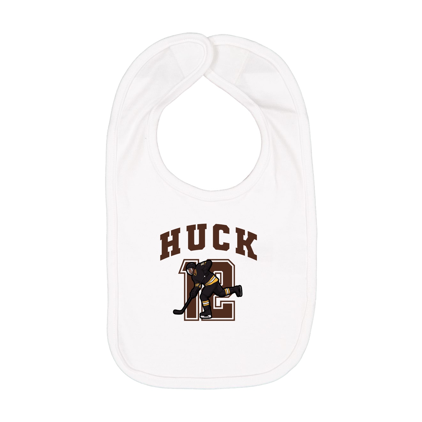 Infant Bib — Number in White