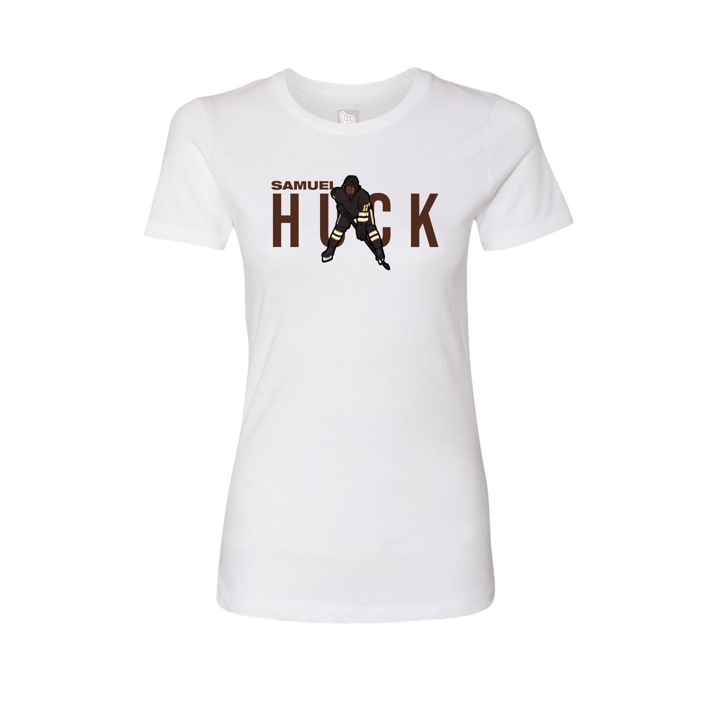 Fitted Women's Tee — Player Name in White