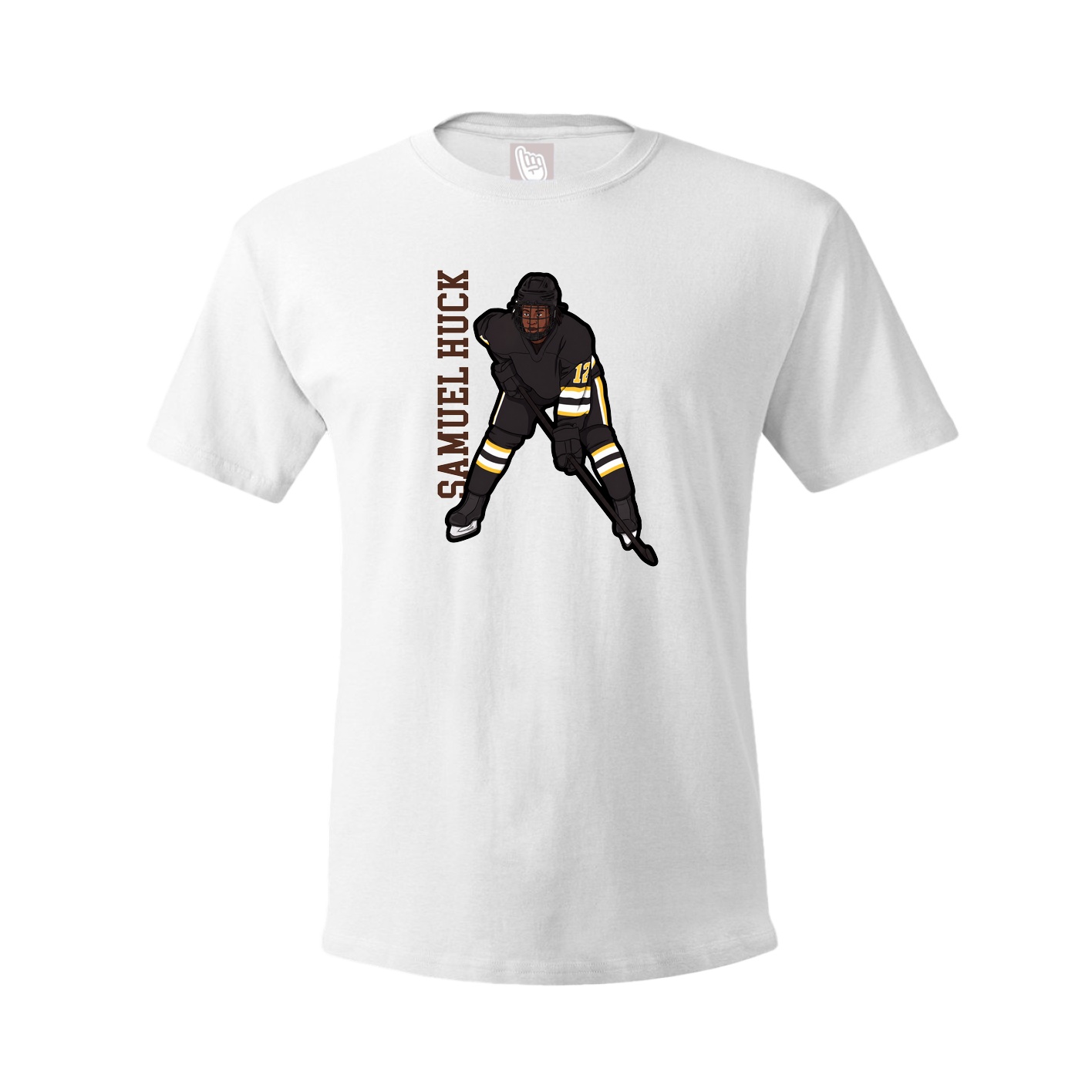 Tee — Name Vertical in White