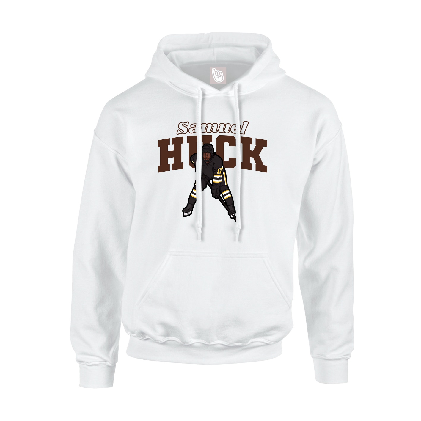 Hoodie — Name Arch in White