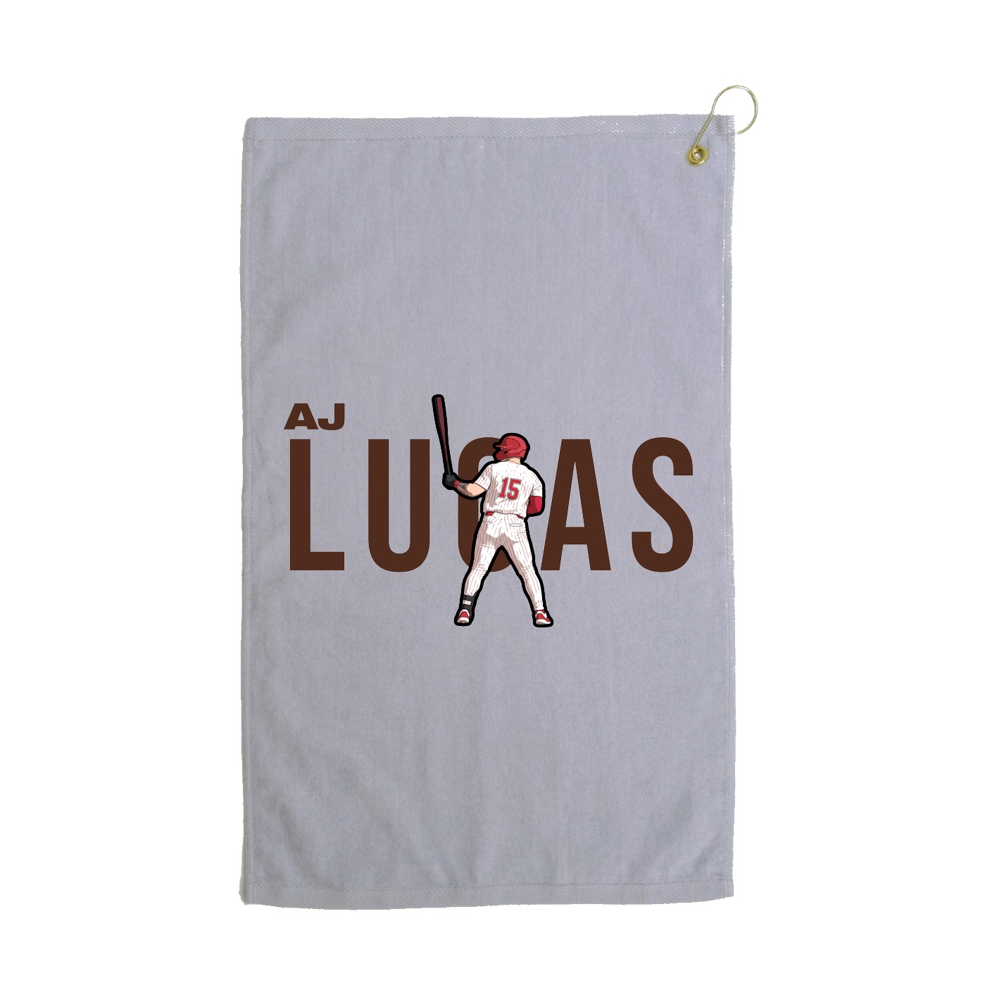 Golf Towel — Player Name in Grey