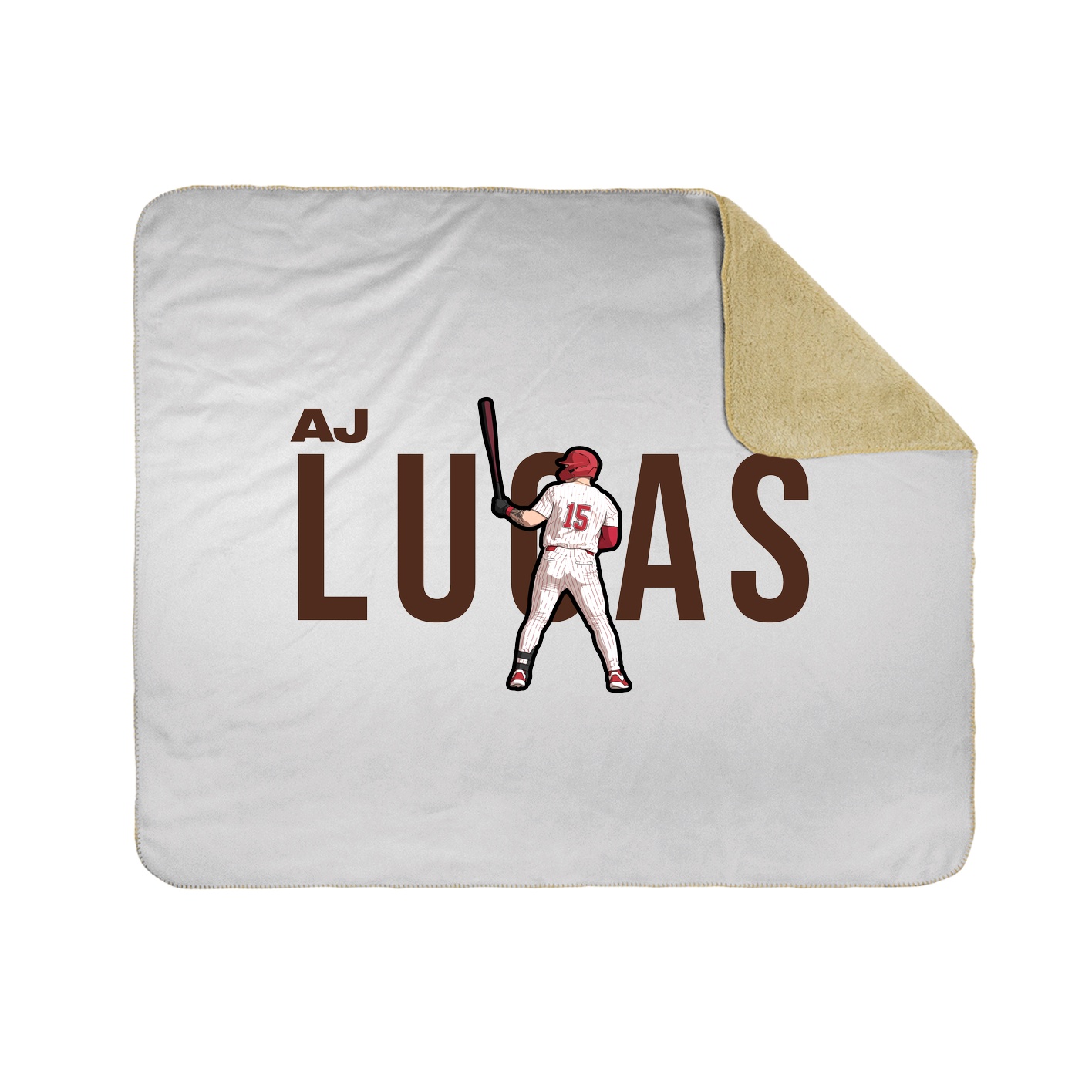 Throw Blanket — Player Name in White
