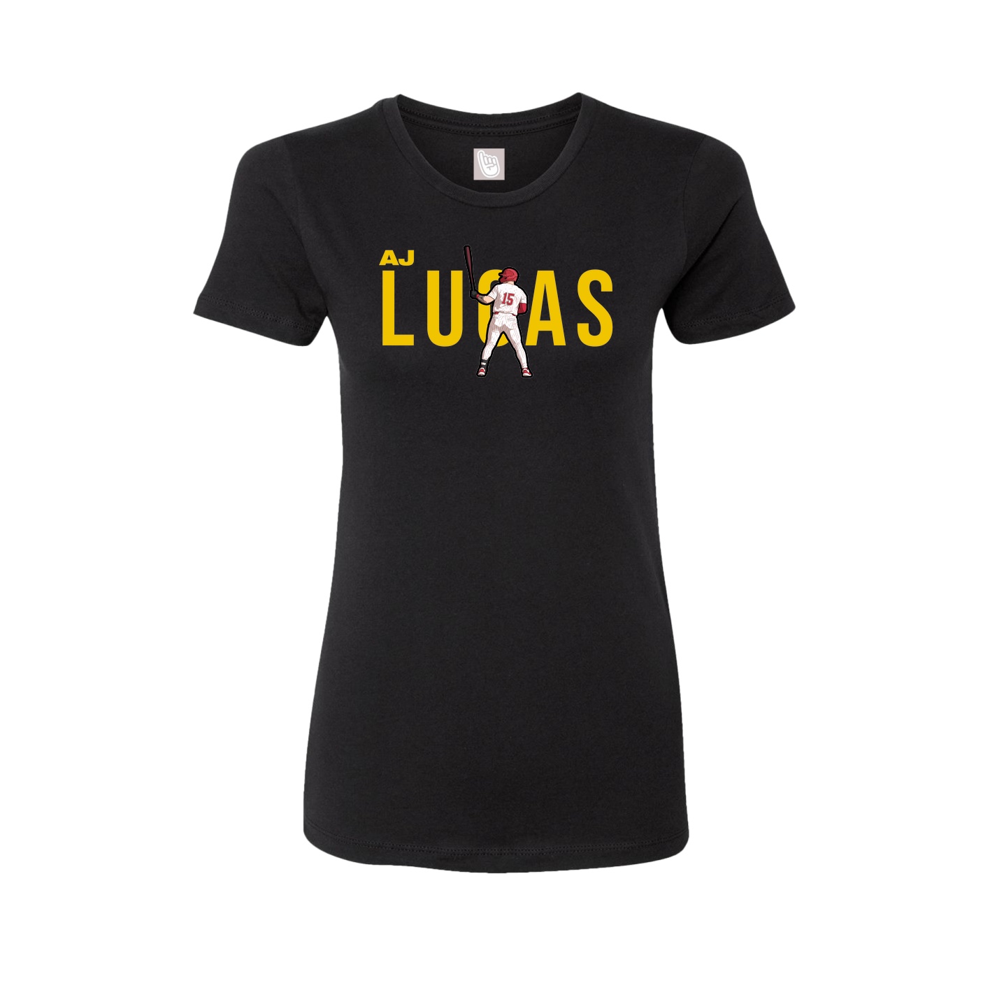 Fitted Women's Tee — Player Name in Black