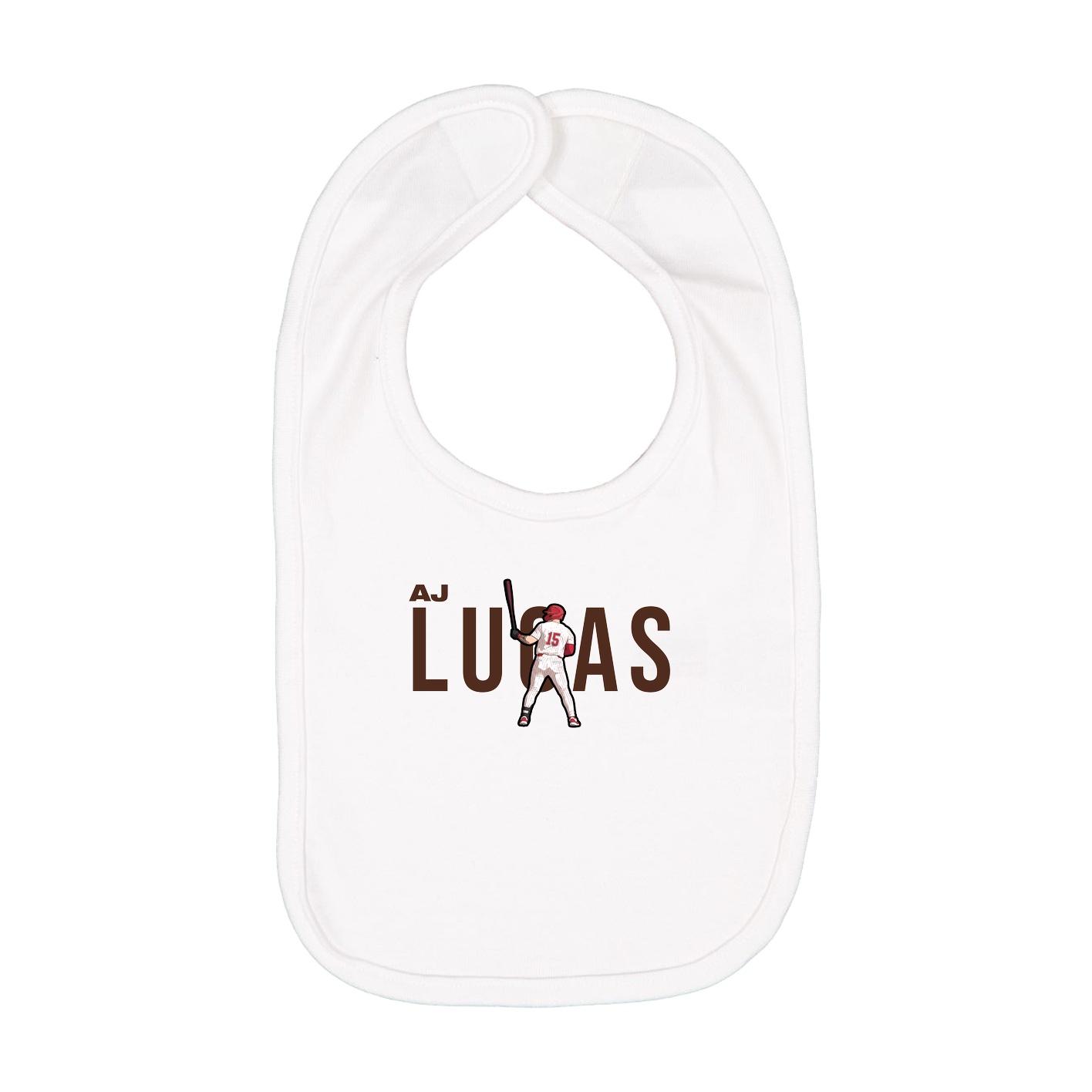 Infant Bib — Player Name in White