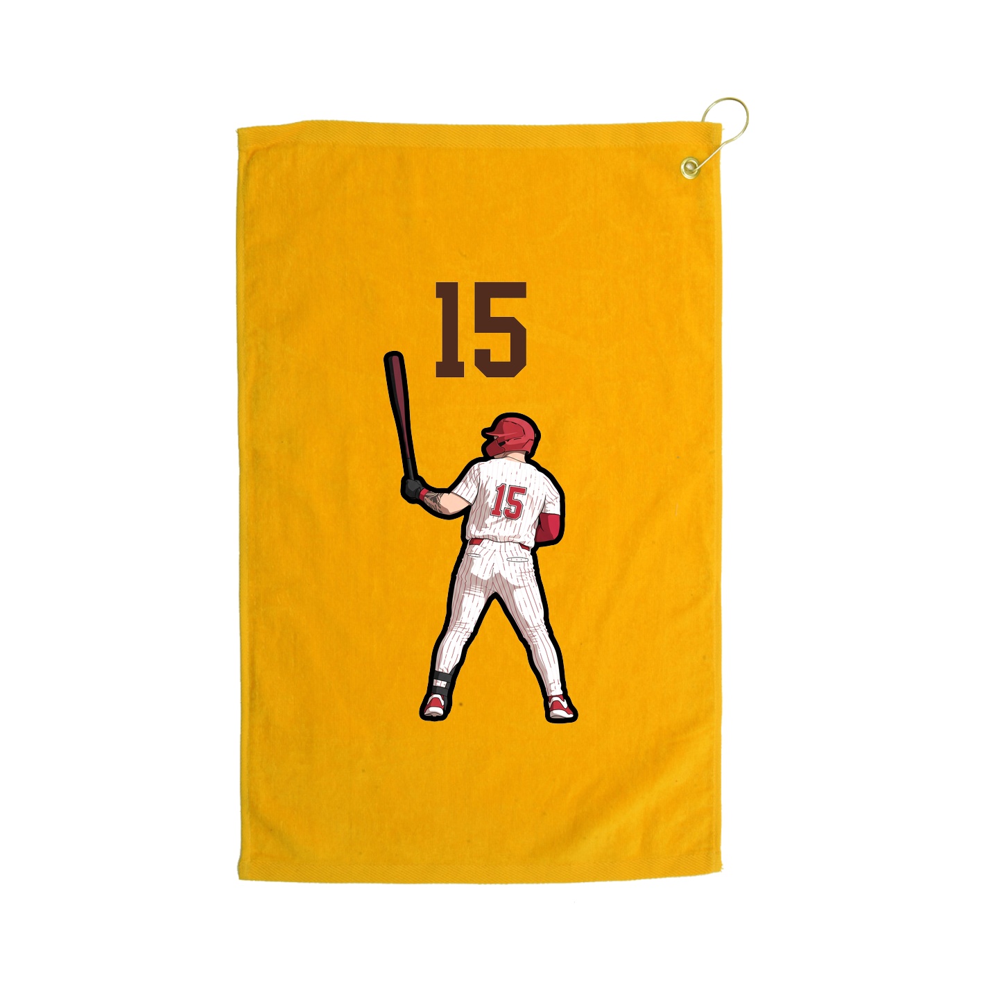Golf Towel — Number Top in Gold
