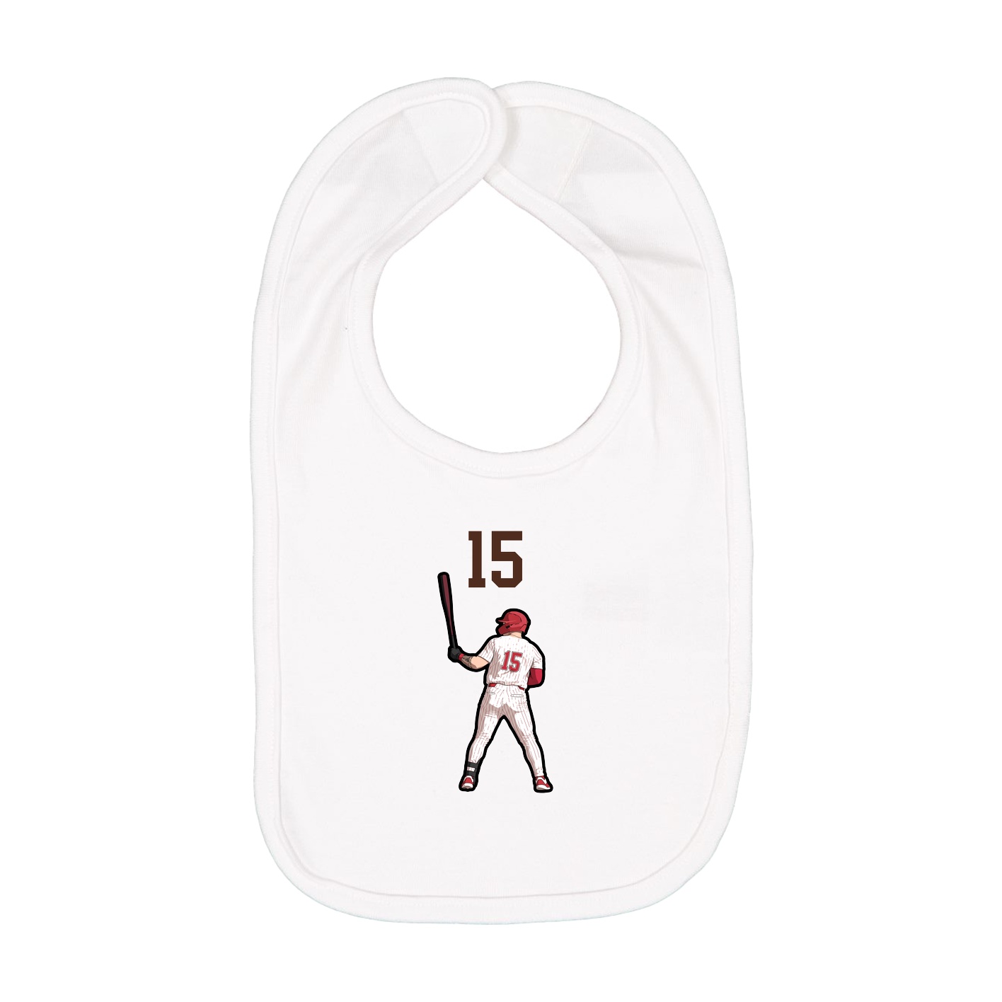 Infant Bib — Number Top in White