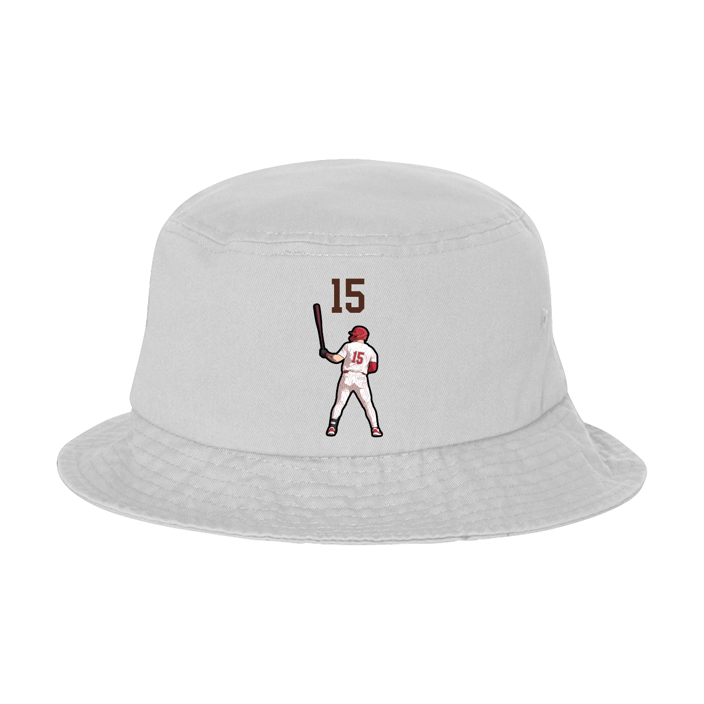 Bucket Cap — Number Top in White