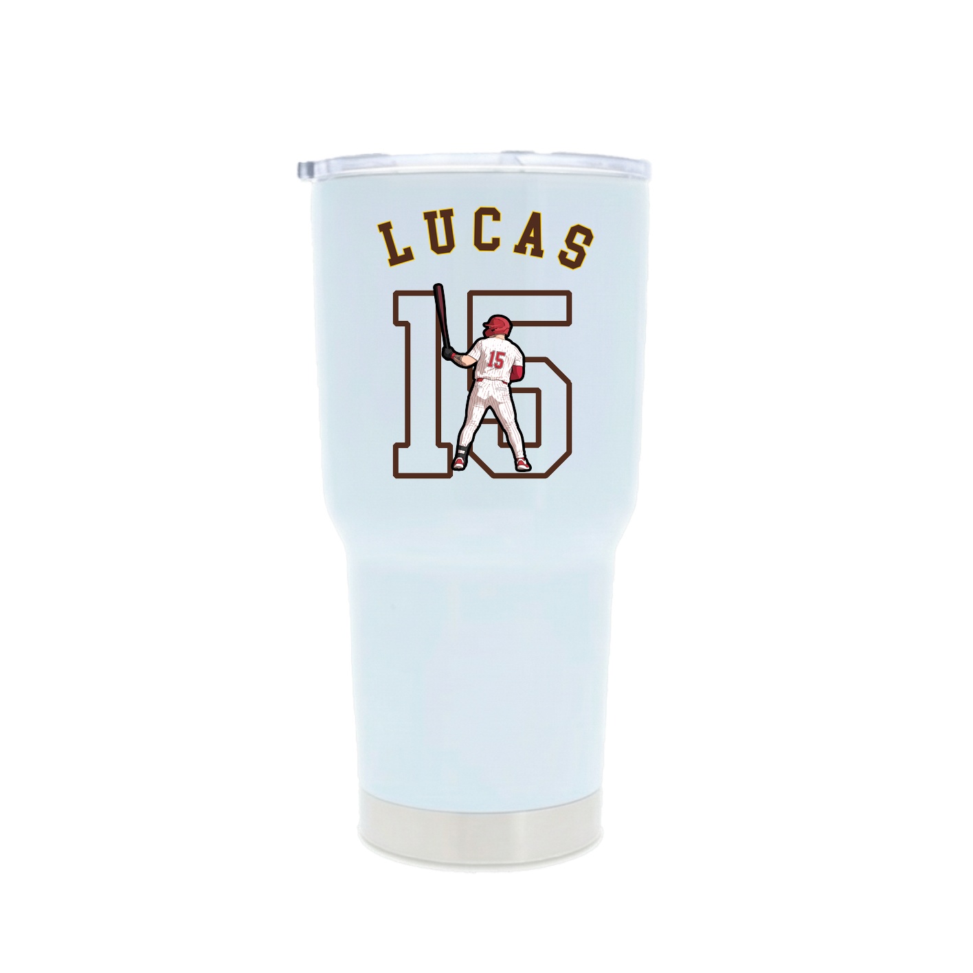 30oz Stainless Steel Tumbler — Shirsey Arch in White
