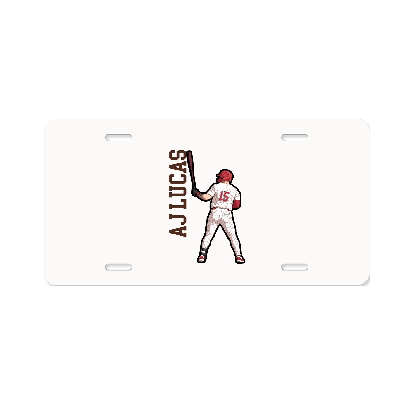 License Plate — Name Vertical in Classic