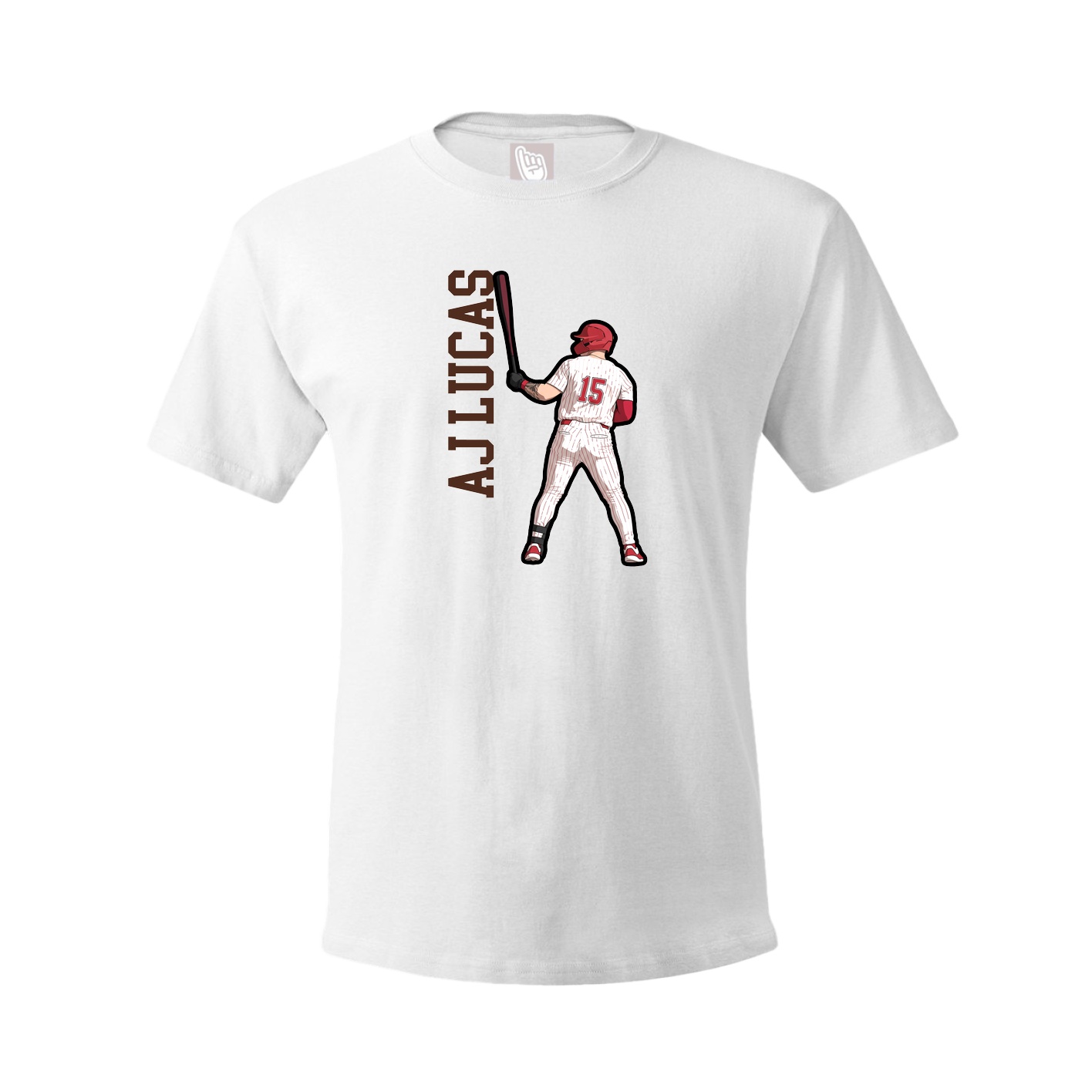 Tee — Name Vertical in White
