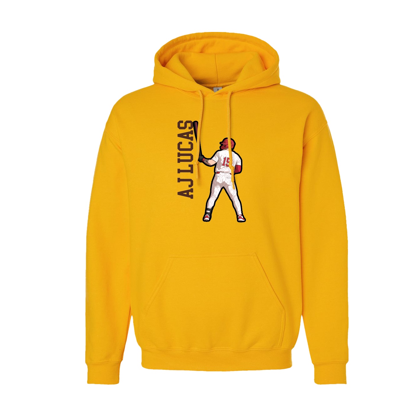 Hoodie — Name Vertical in Gold