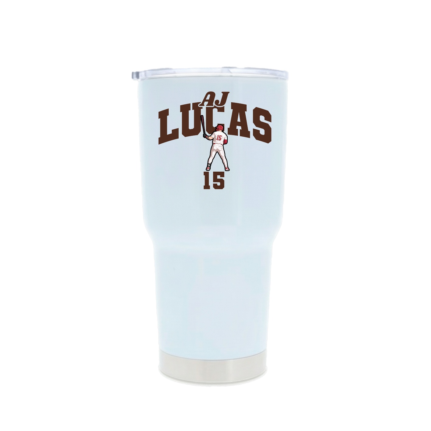 30oz Stainless Steel Tumbler — Signature Arch in White