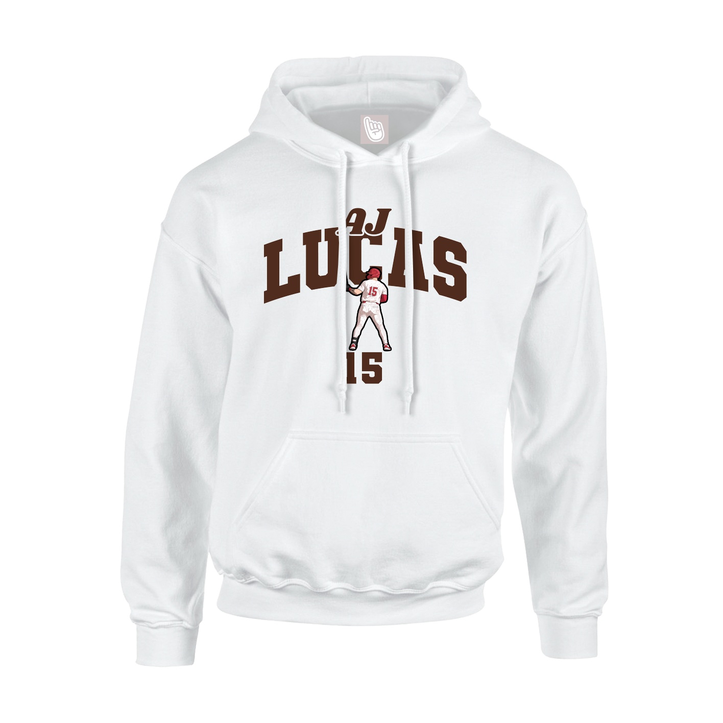 Hoodie — Signature Arch in White