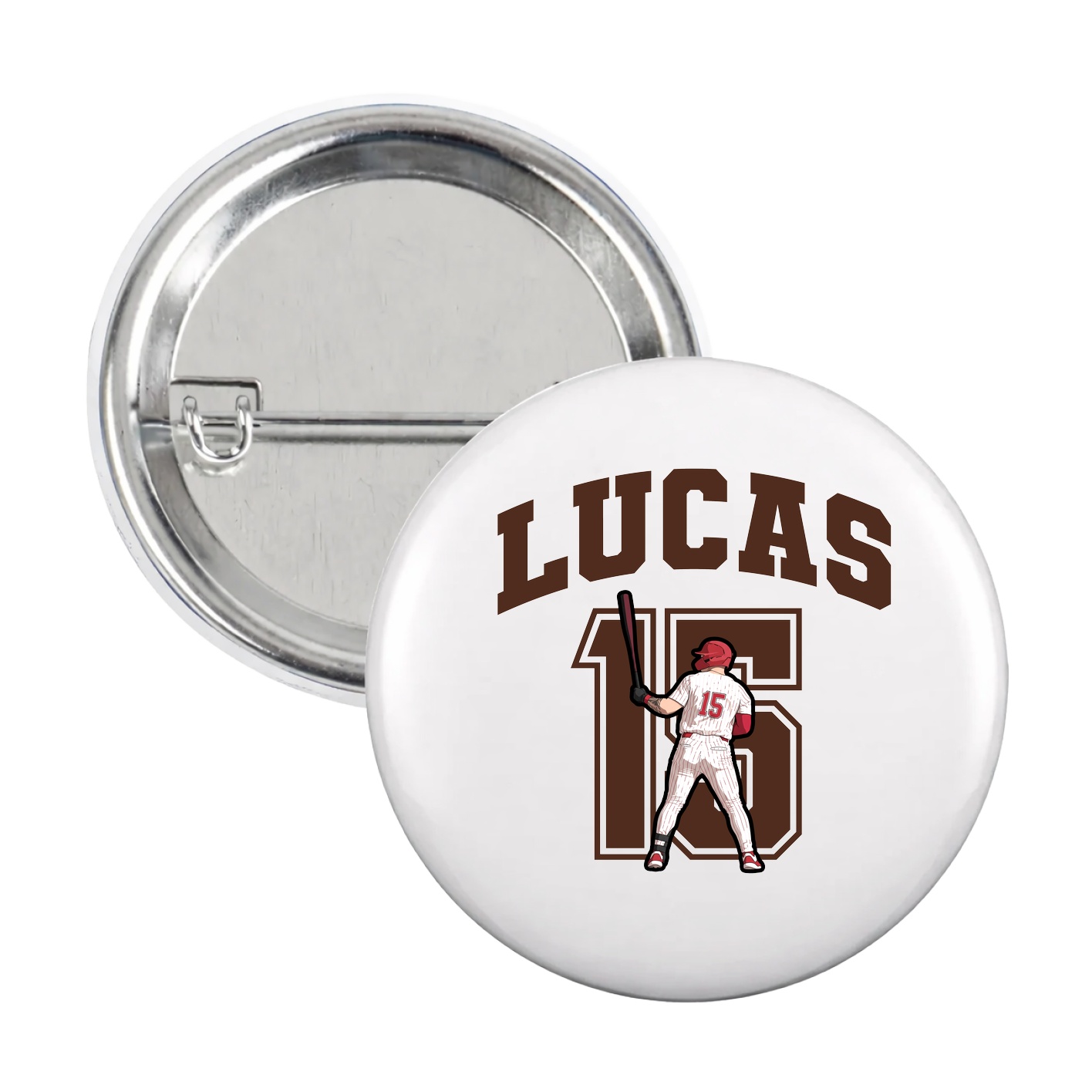 Game Day Button — Number in White