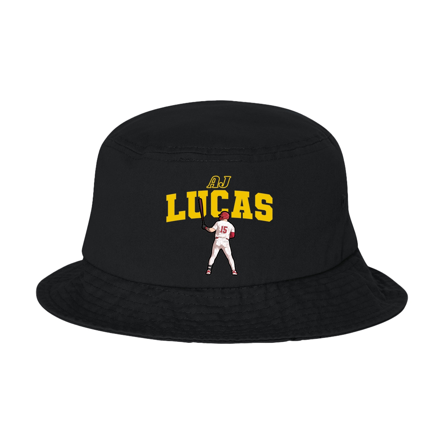 Bucket Cap — Name Arch in Black
