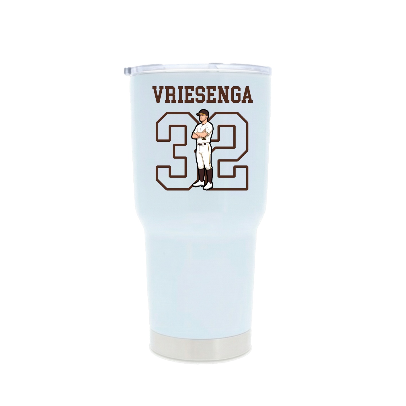 30oz Stainless Steel Tumbler — Shirsey in White