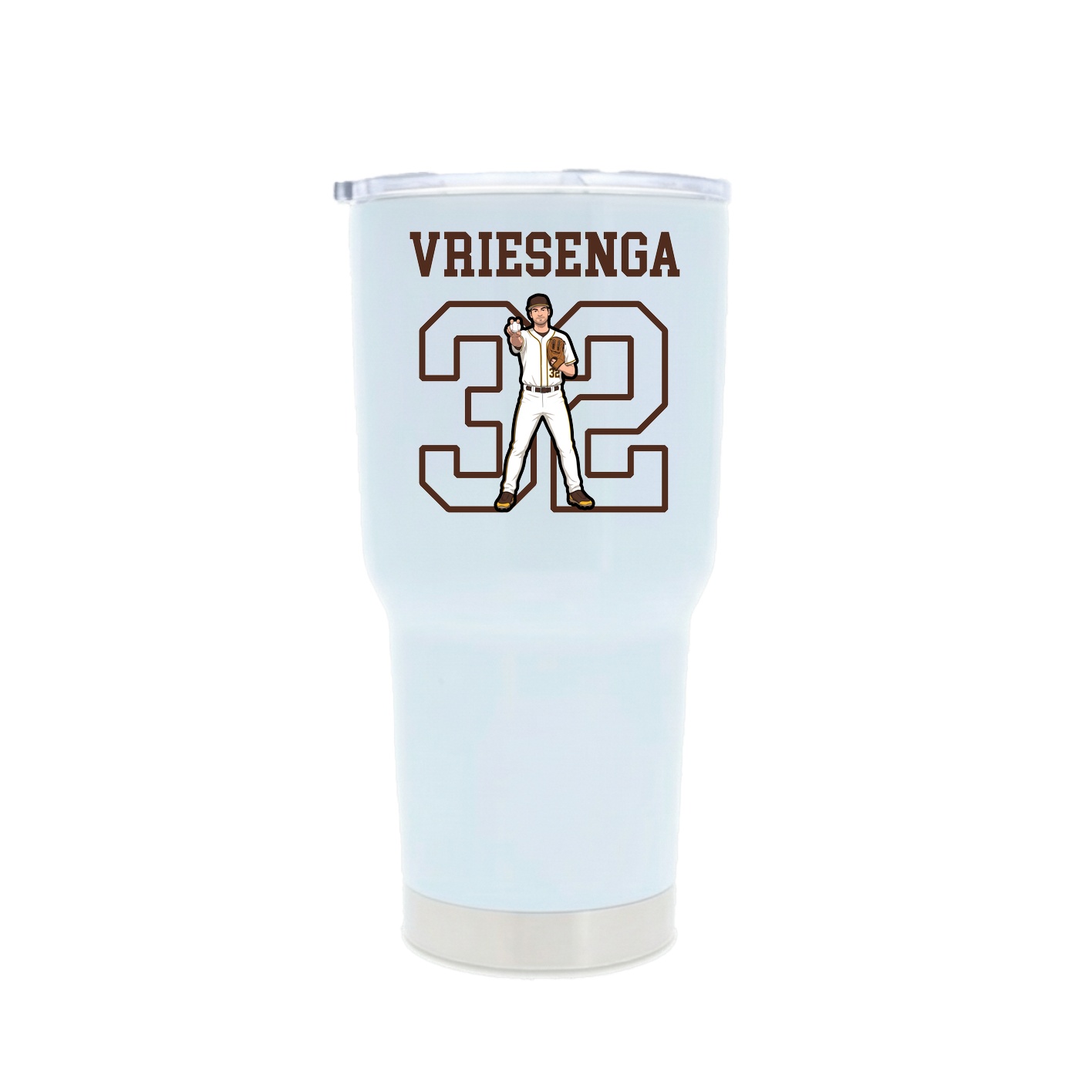 30oz Stainless Steel Tumbler — Shirsey in White