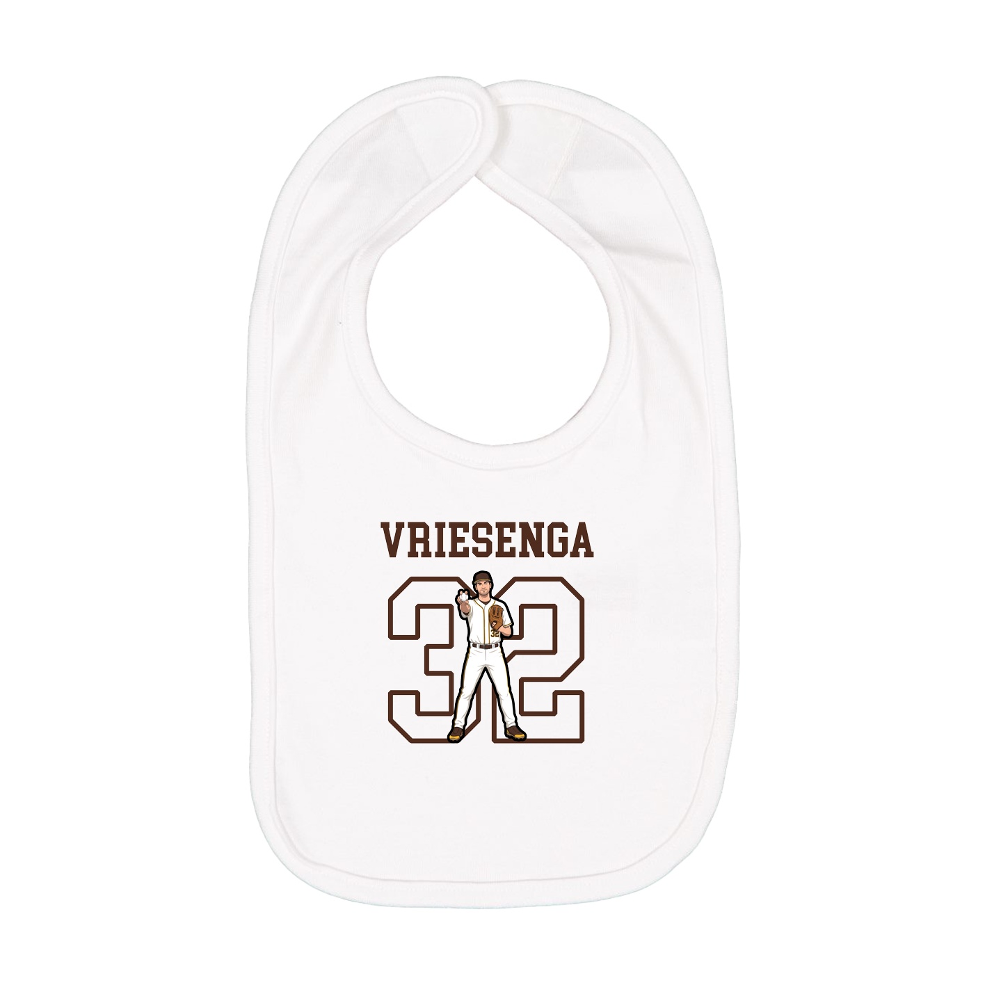 Infant Bib — Shirsey in White