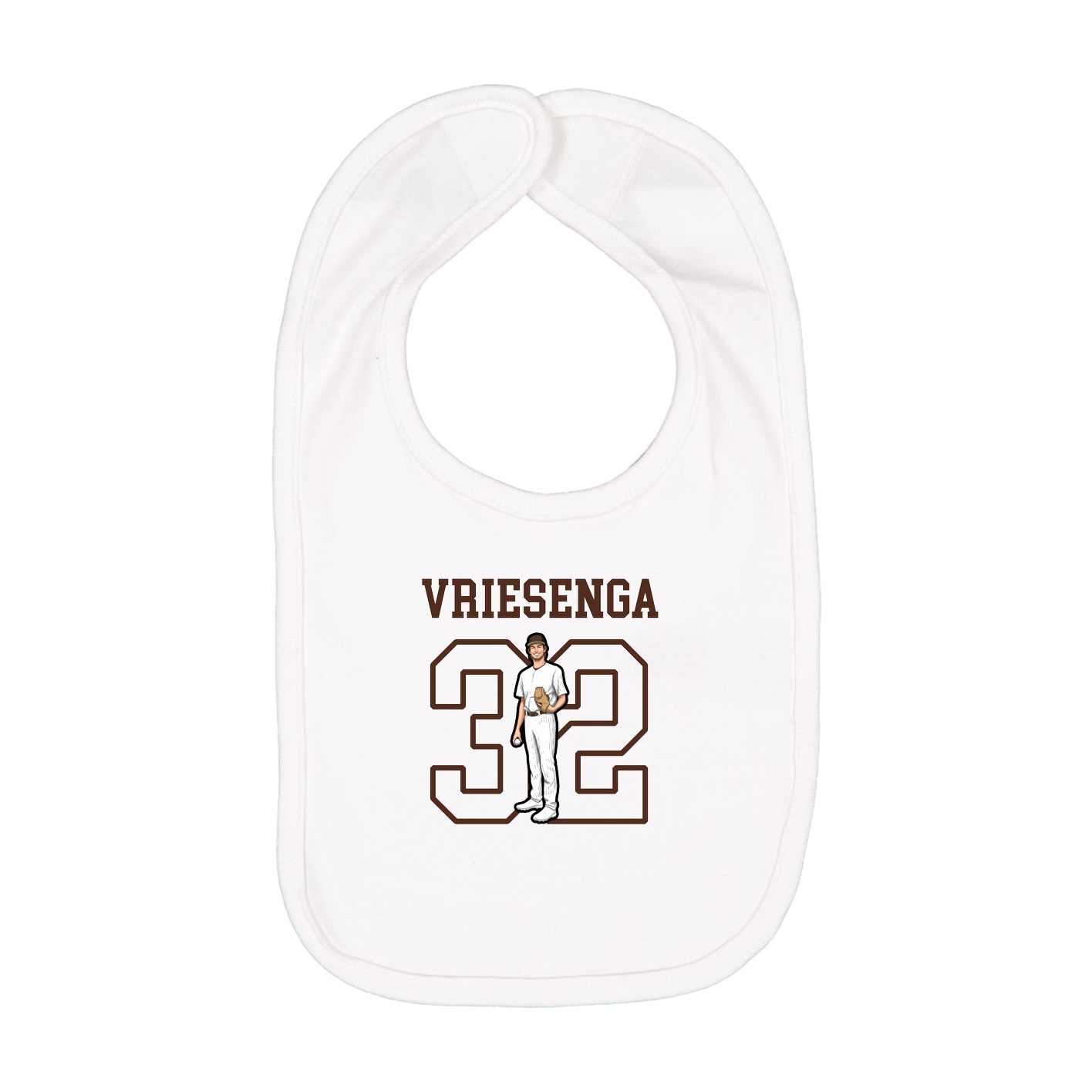 Infant Bib — Shirsey in White