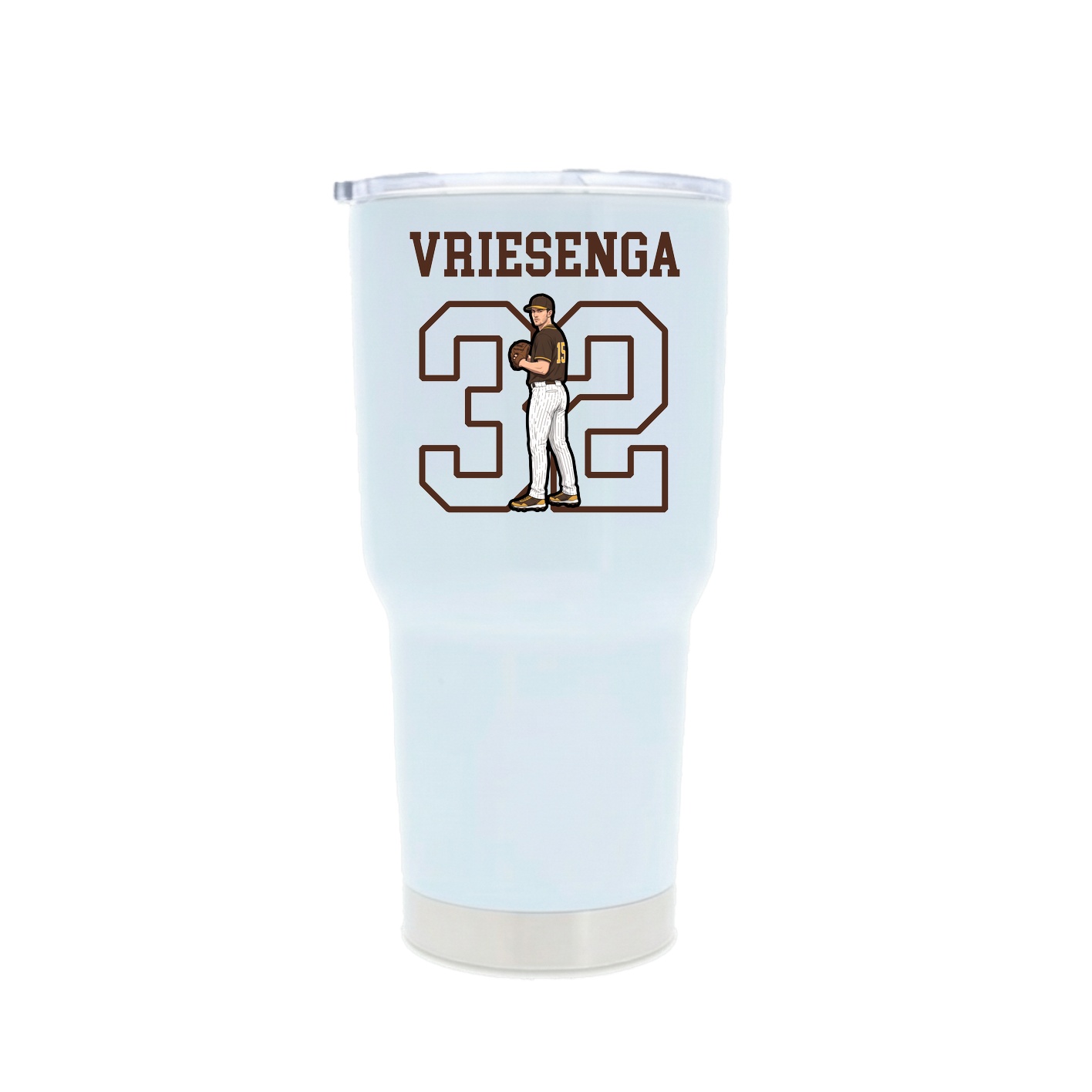 30oz Stainless Steel Tumbler — Shirsey in White