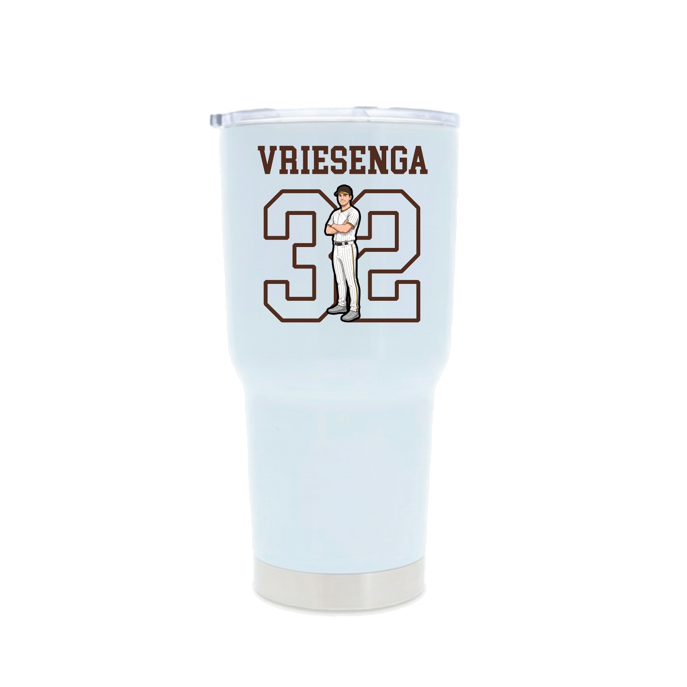 30oz Stainless Steel Tumbler — Shirsey in White