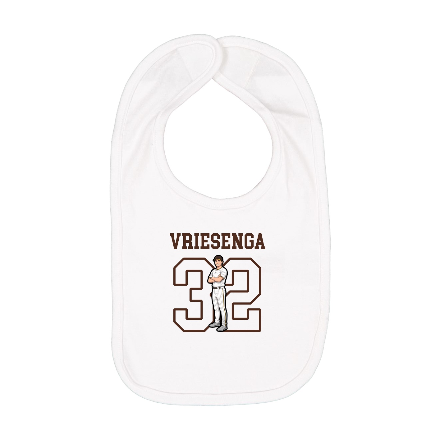 Infant Bib — Shirsey in White