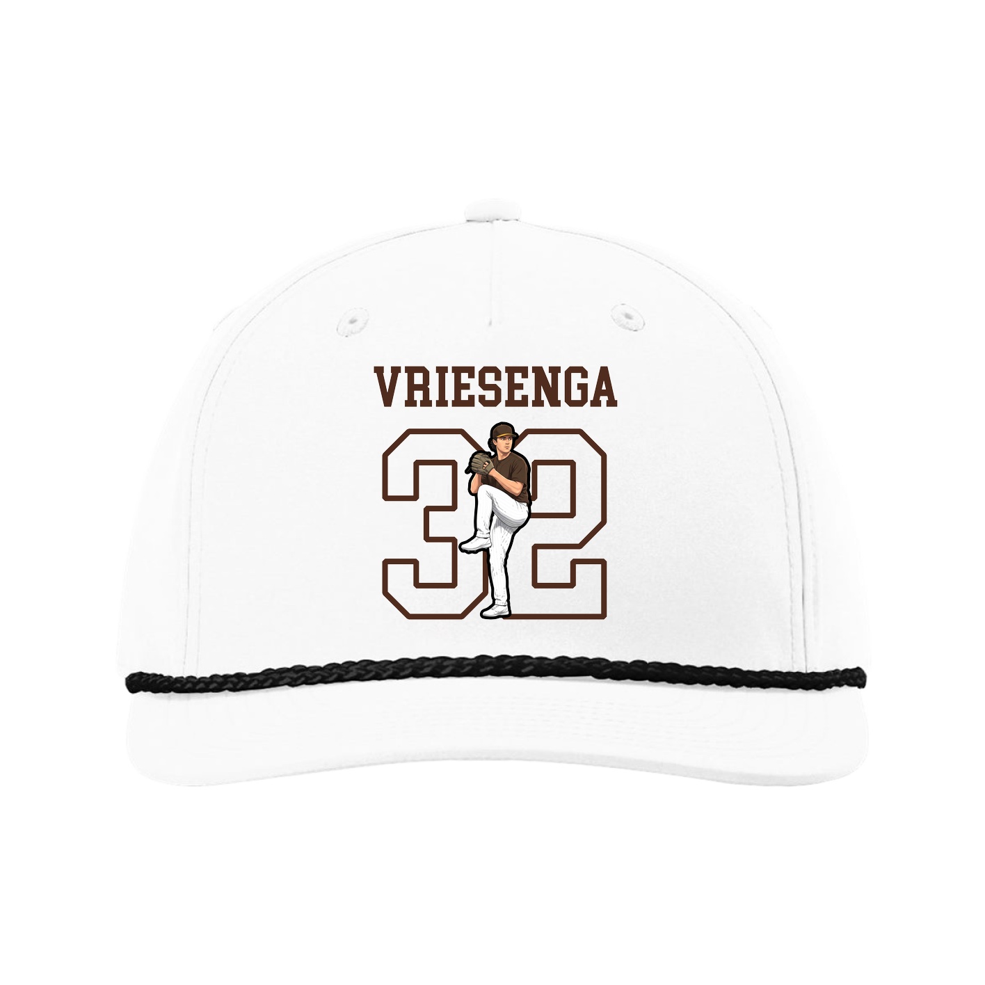 Five-Panel Classic Rope Cap — Shirsey in White