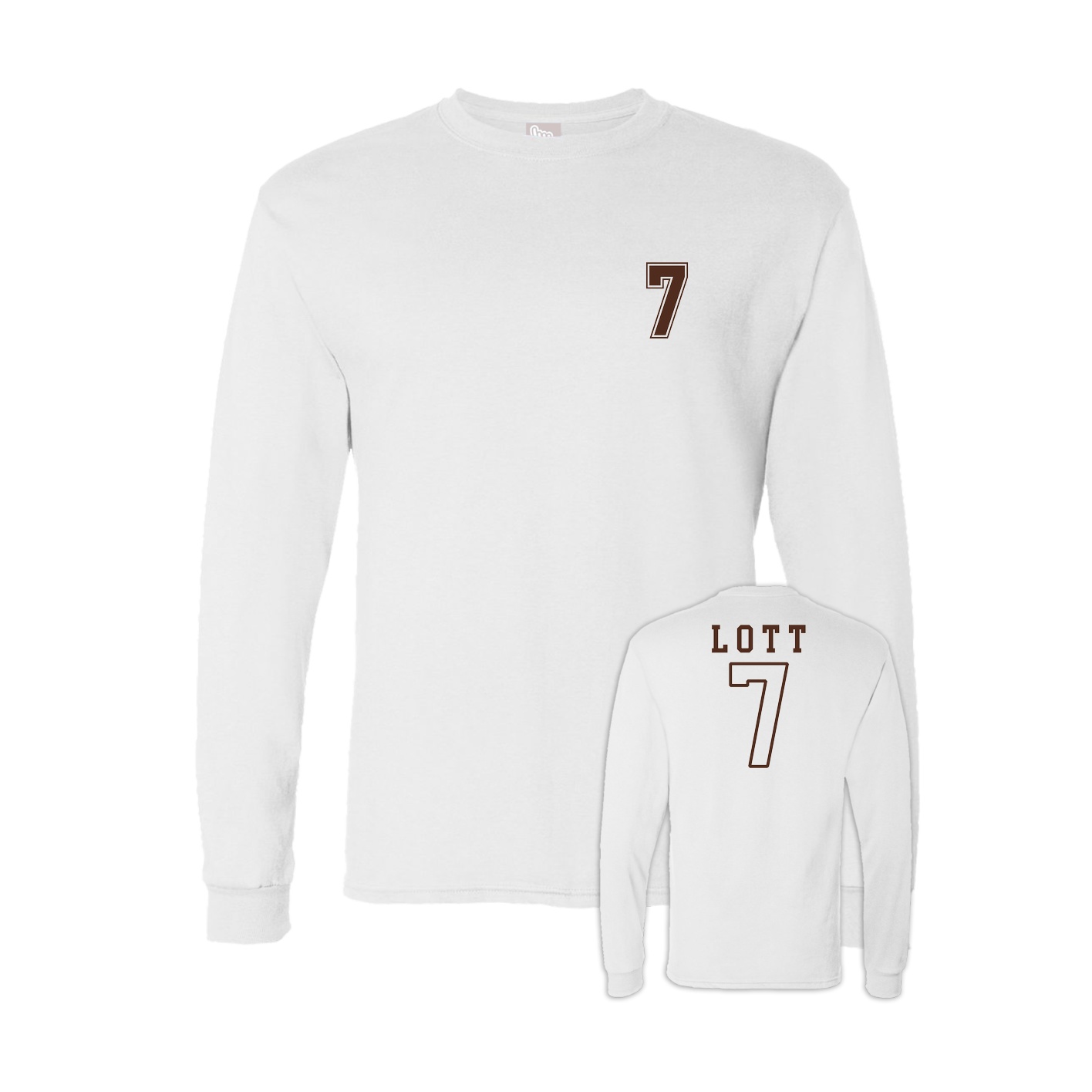 Long Sleeve Tee — Chest Back in White