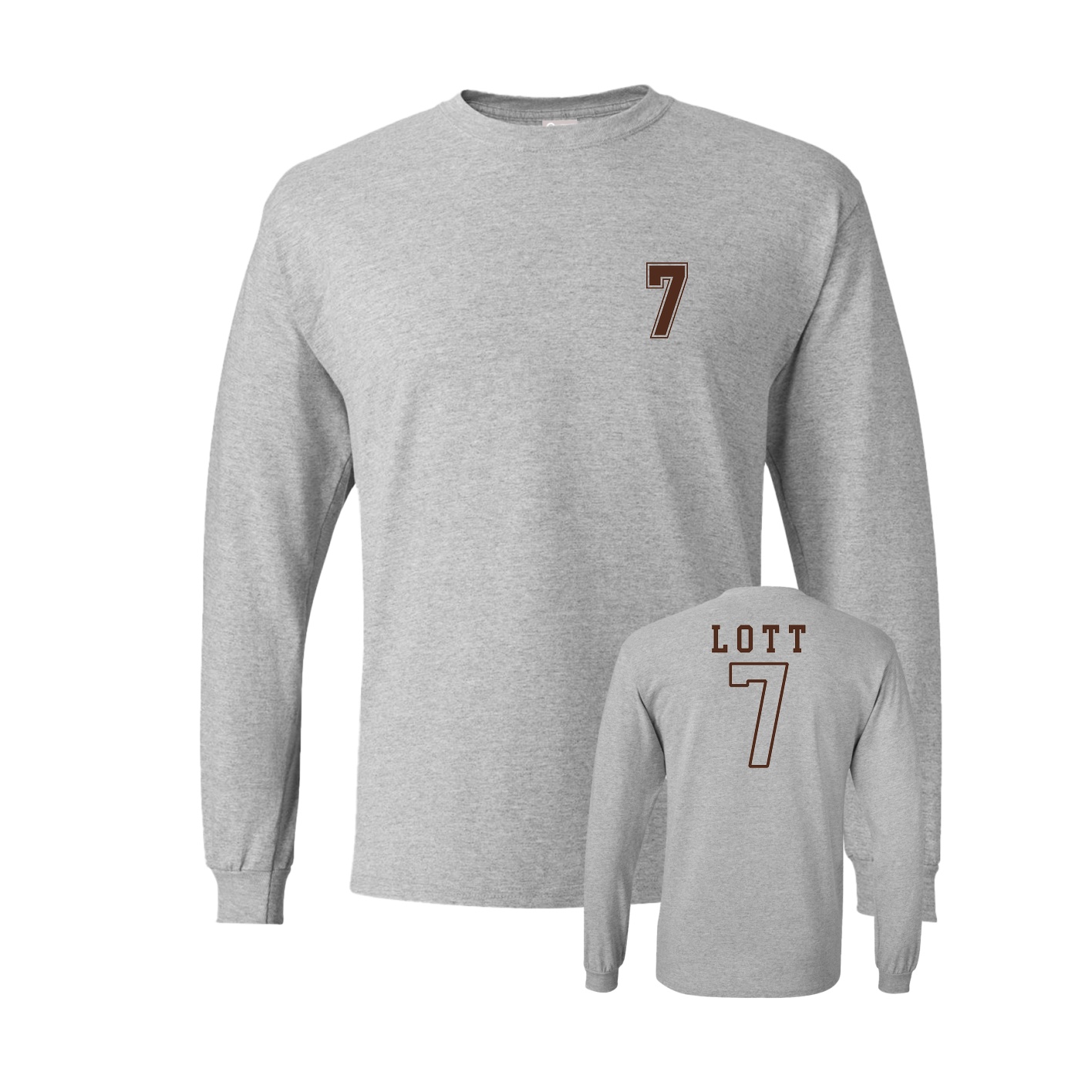 Long Sleeve Tee — Chest Back in Grey