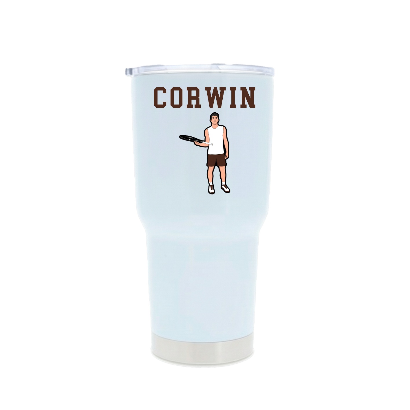 30oz Stainless Steel Tumbler — Shirsey in White