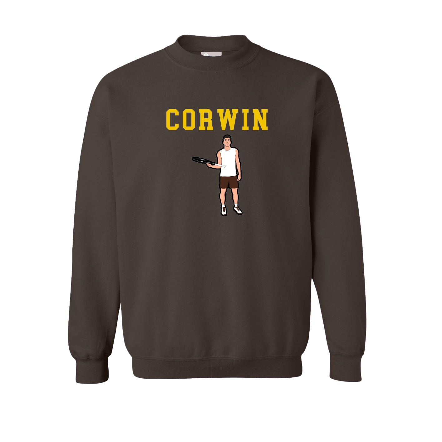 Fleece Crew — Shirsey in Brown