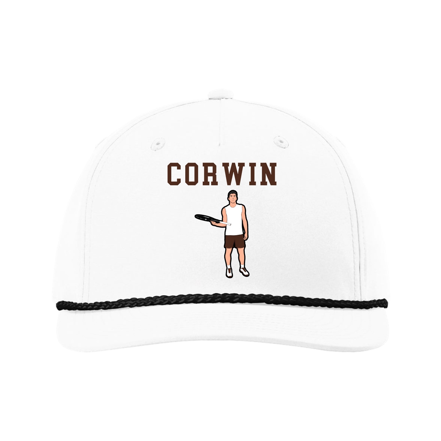Five-Panel Classic Rope Cap — Shirsey in White