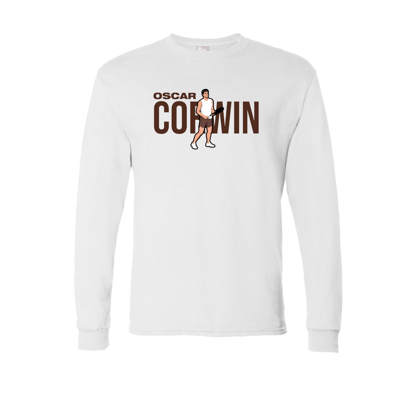 Long Sleeve Tee — Player Name in White