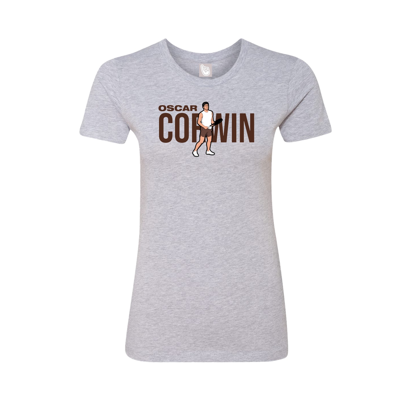 Fitted Women's Tee — Player Name in Grey