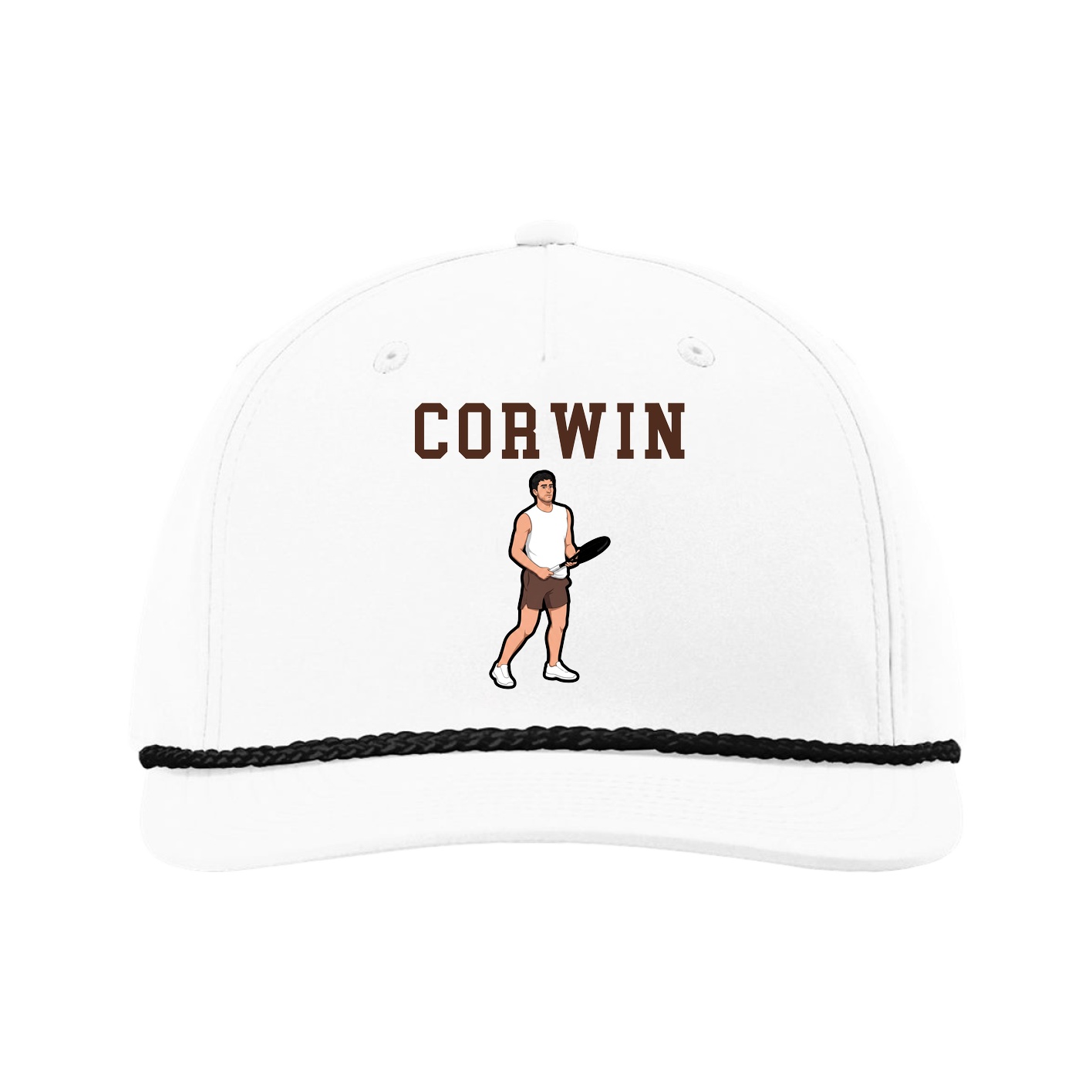 Five-Panel Classic Rope Cap — Shirsey in White