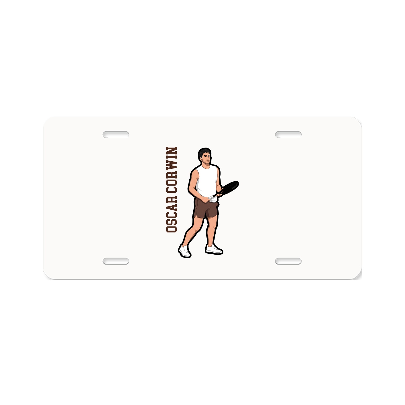 License Plate — Name Vertical in Classic