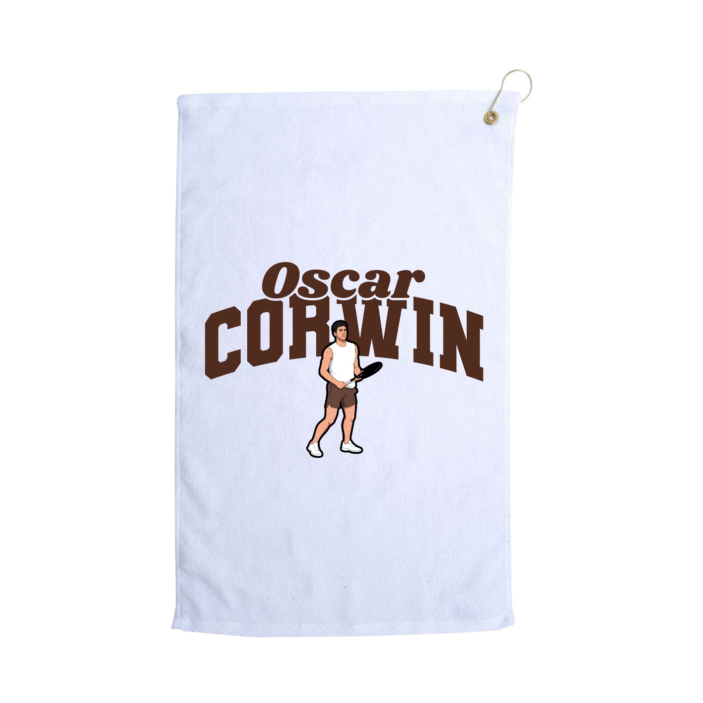 Golf Towel — Signature Arch in White