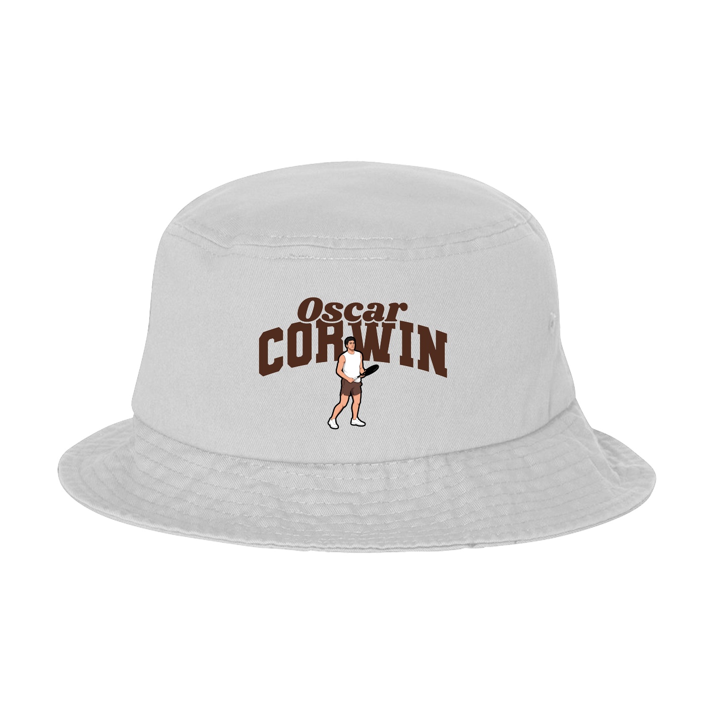 Bucket Cap — Signature Arch in White