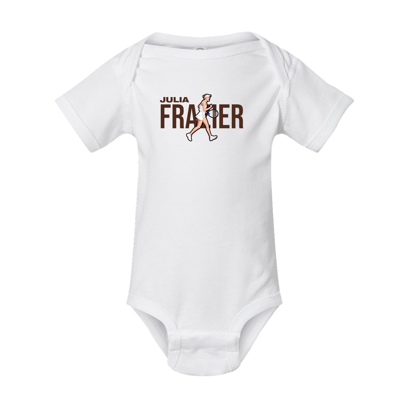 Baby Onesie — Player Name in White