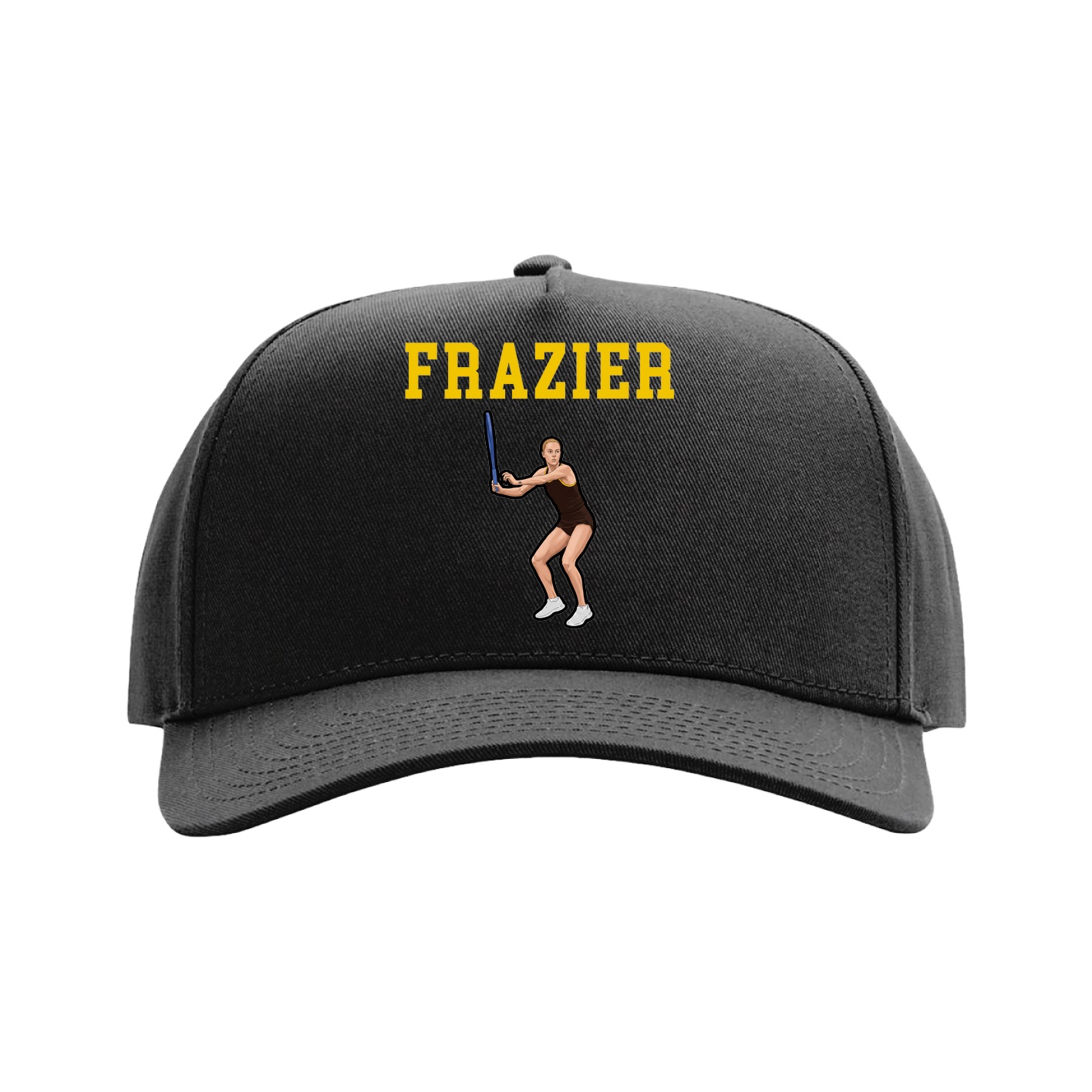Full Fabric Five-Panel Champ Cap — Shirsey in Black