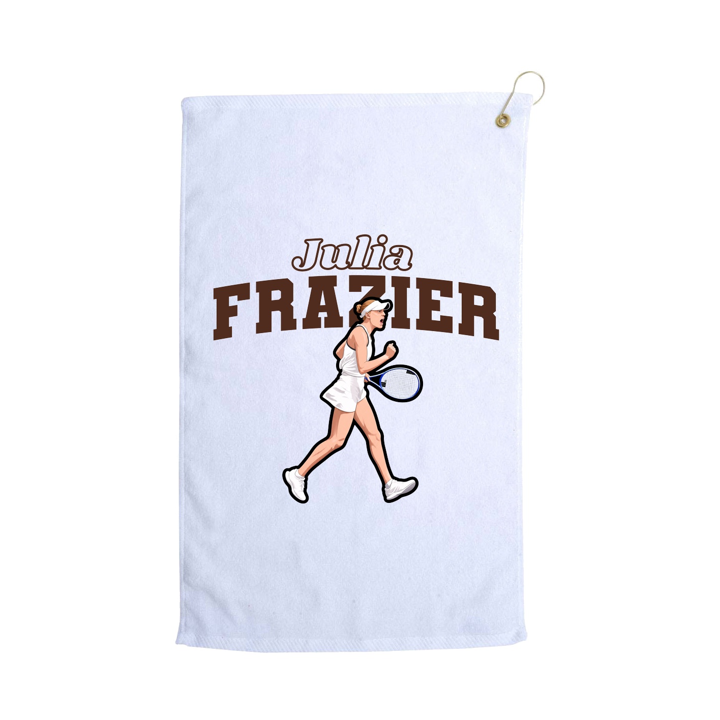 Golf Towel — Name Arch in White