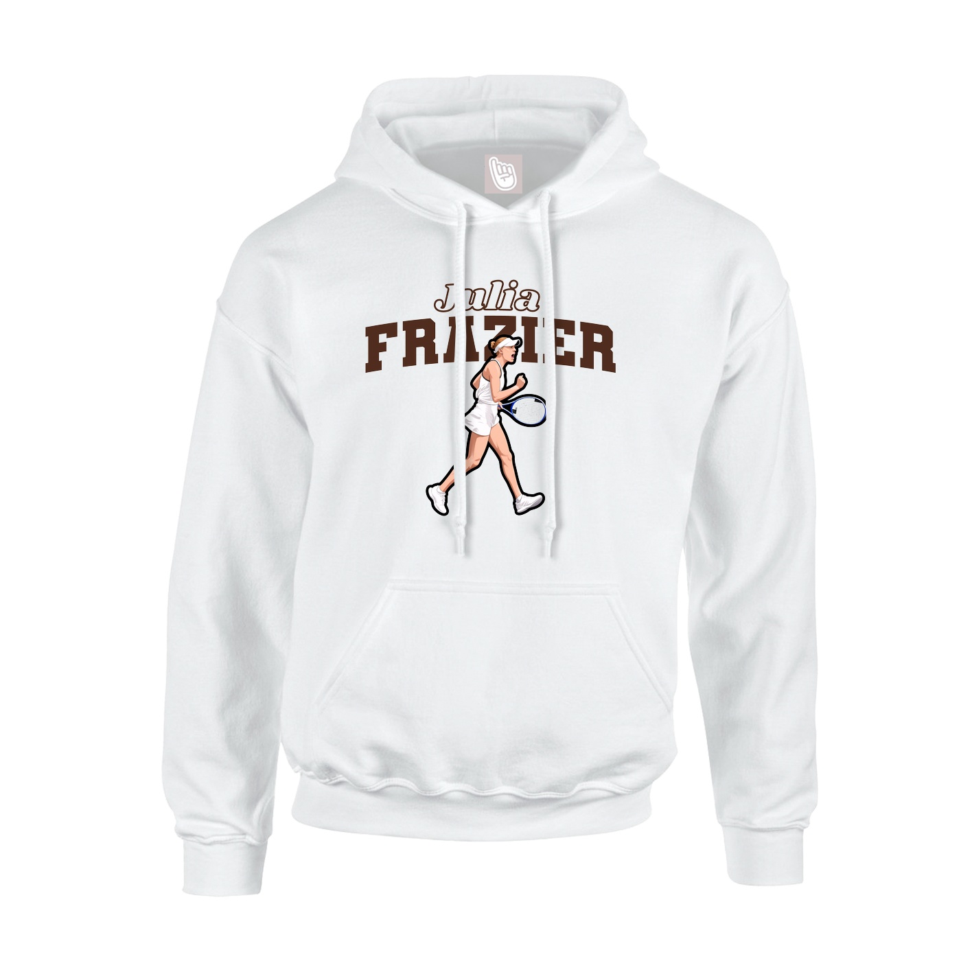 Hoodie — Name Arch in White