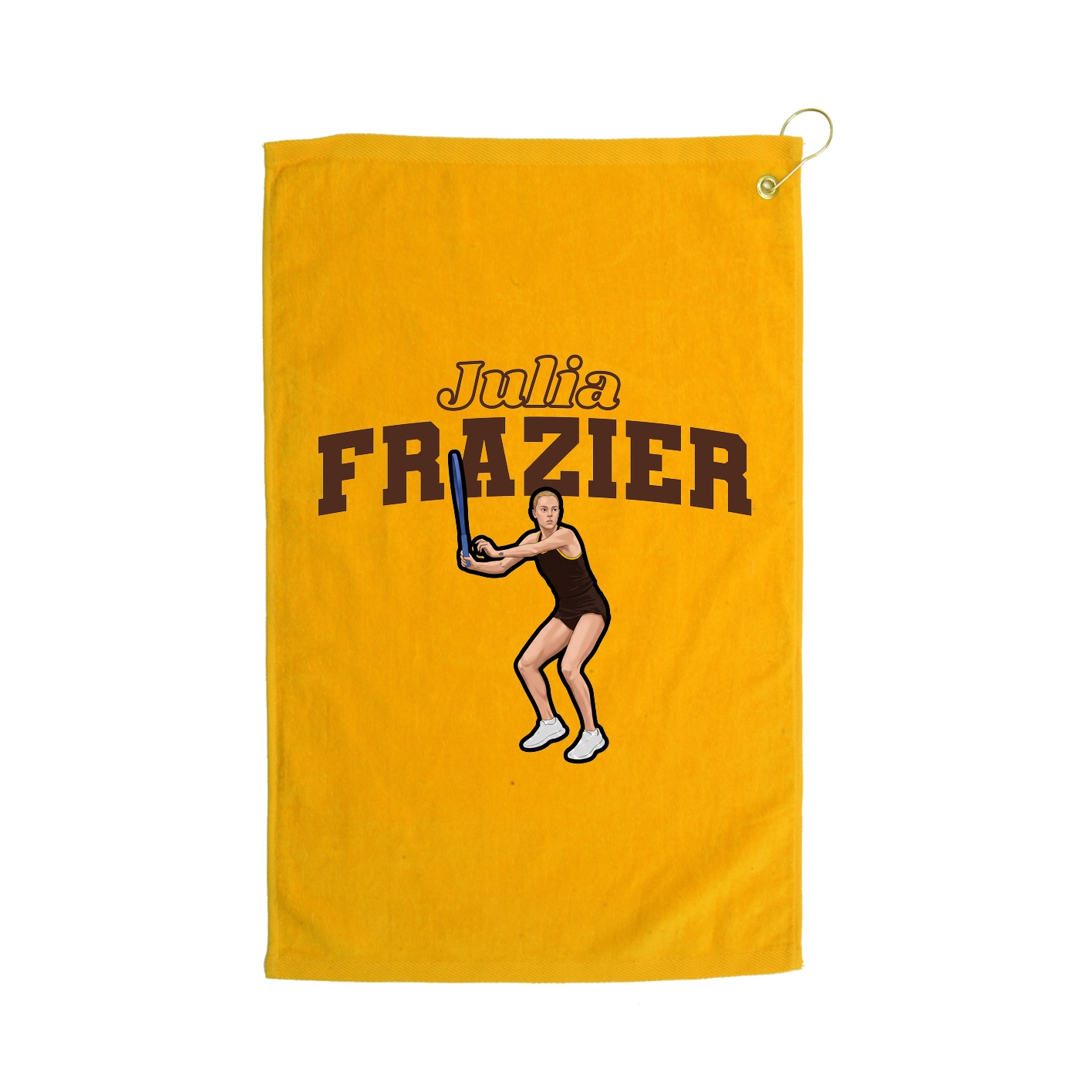 Golf Towel — Name Arch in Gold