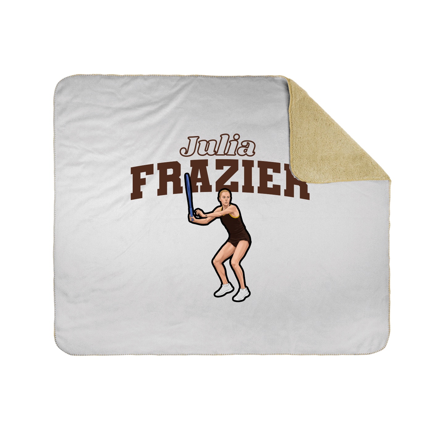 Throw Blanket — Name Arch in White
