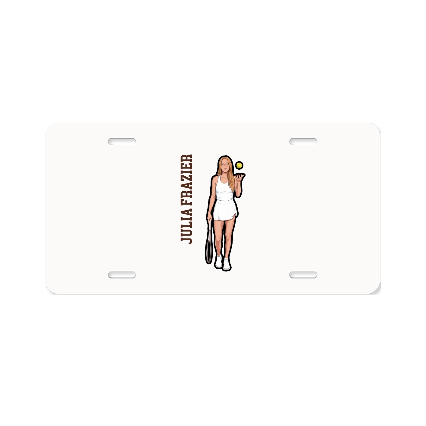 License Plate — Name Vertical in Classic